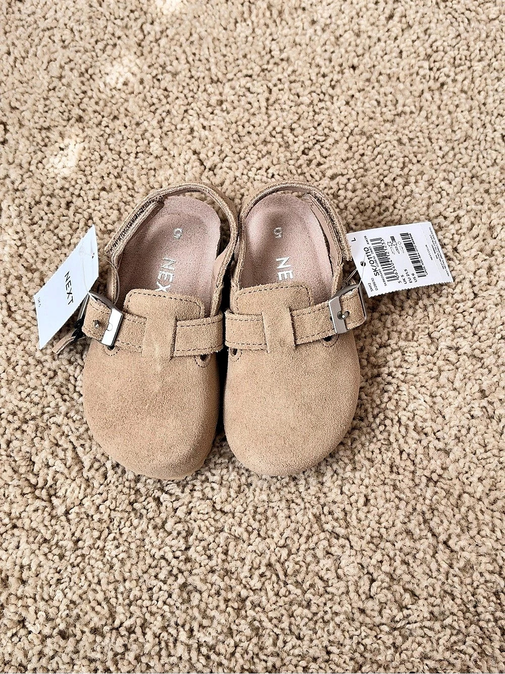 NEXT toddler Sand Leather Clogs Leather Clogs NWT